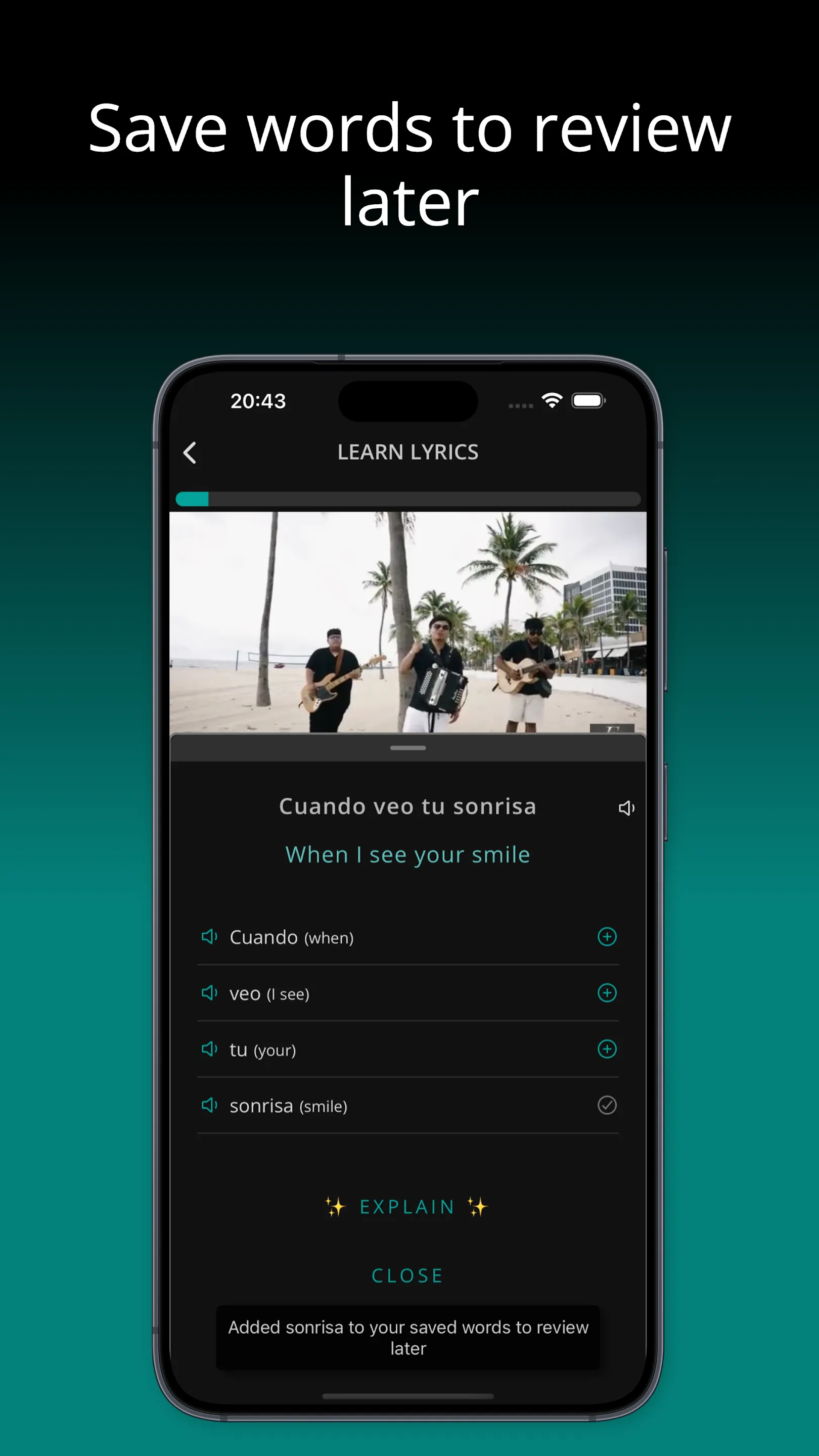 Learn Spanish with LyricFluent | Indus Appstore | Screenshot