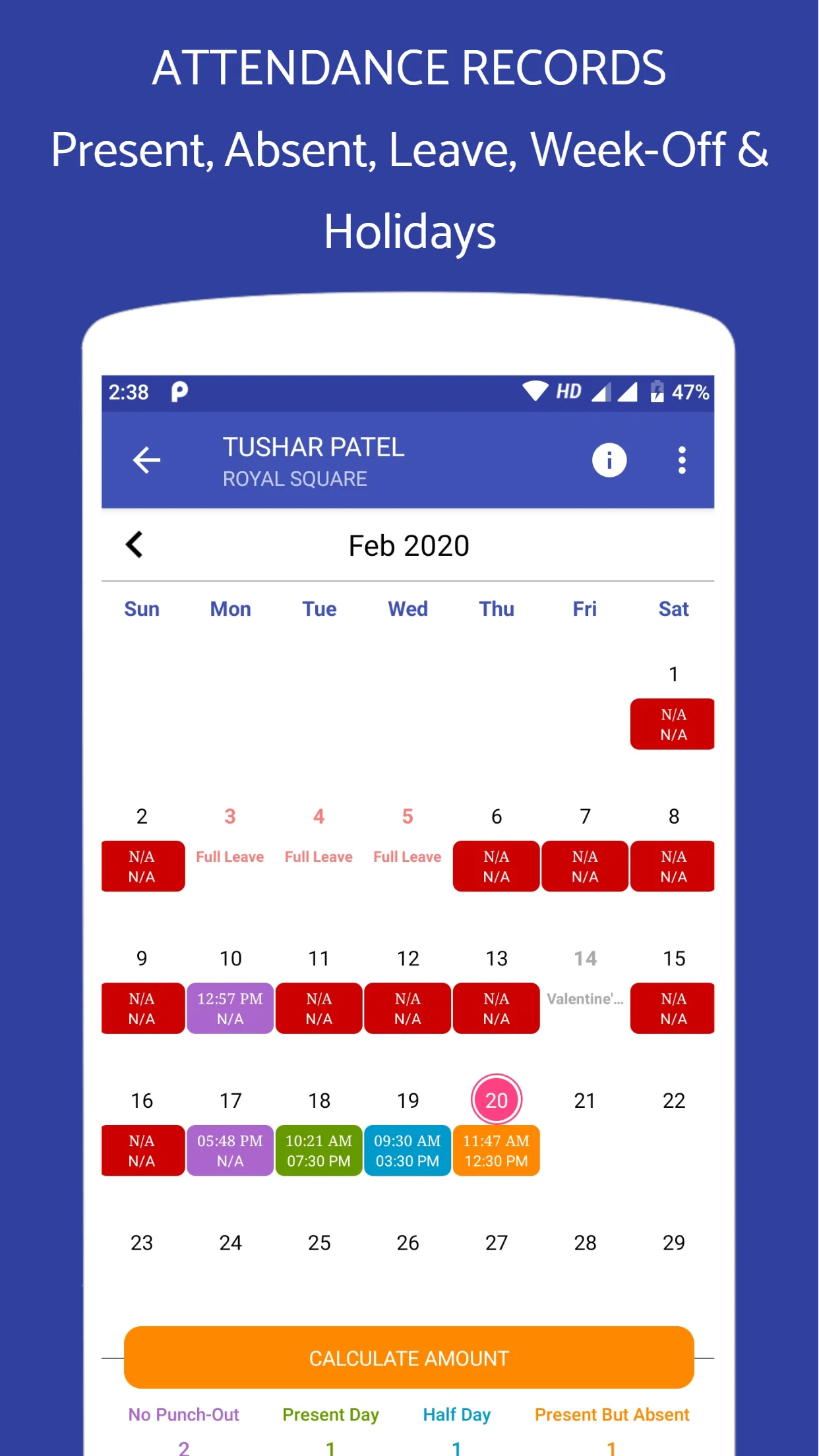 Employee Attendance App | Indus Appstore | Screenshot
