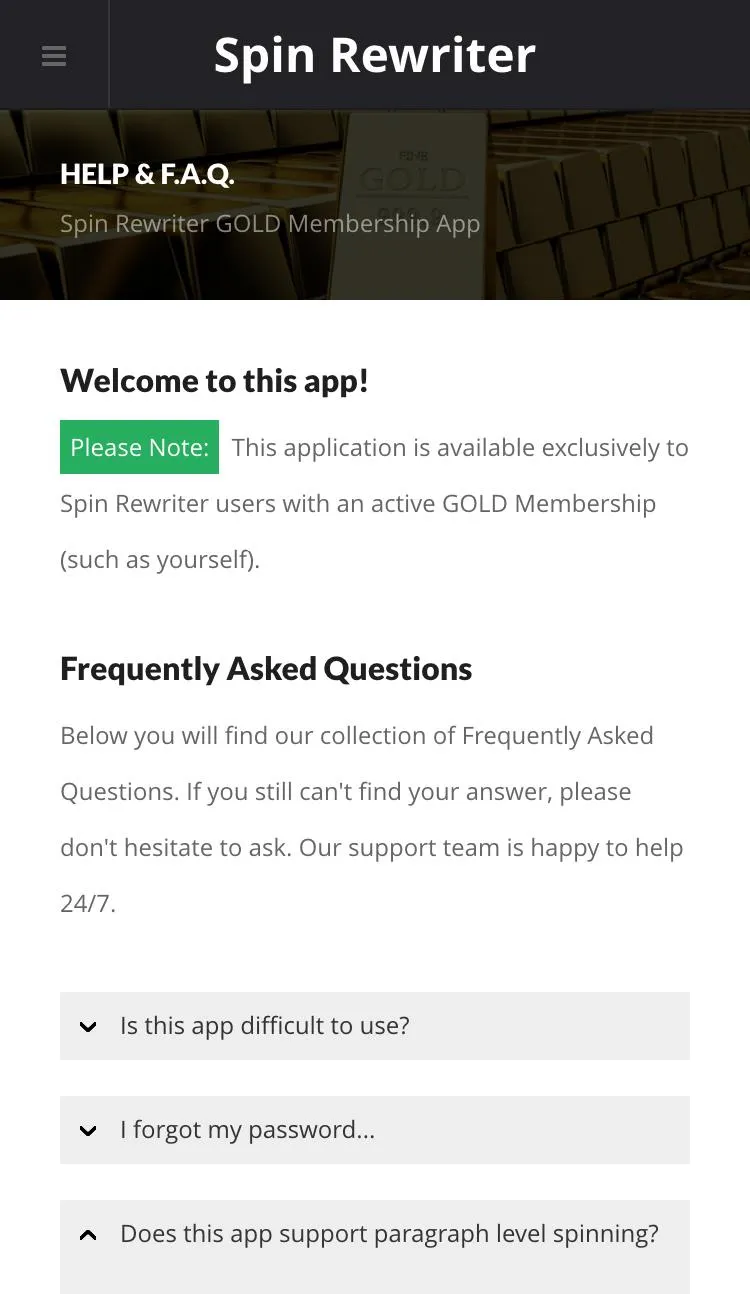 Spin Rewriter GOLD | Indus Appstore | Screenshot