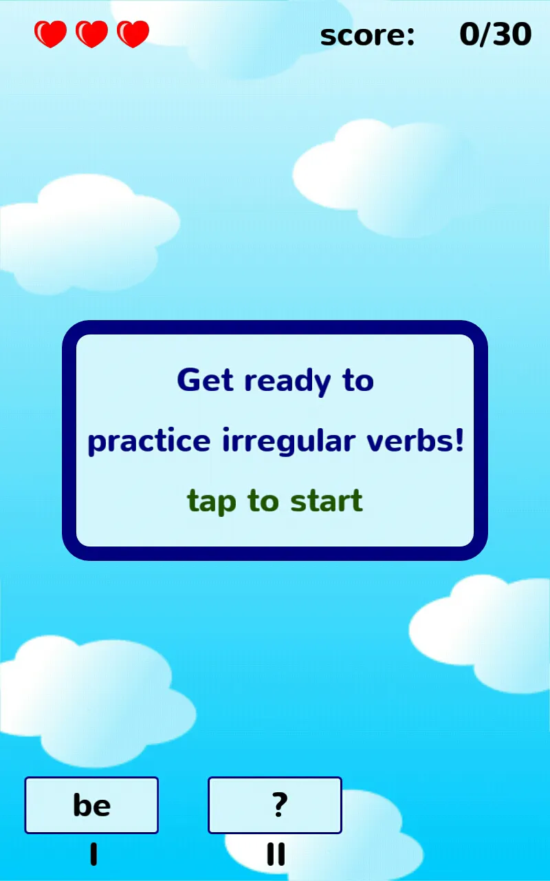 English Irregular Verbs Game | Indus Appstore | Screenshot