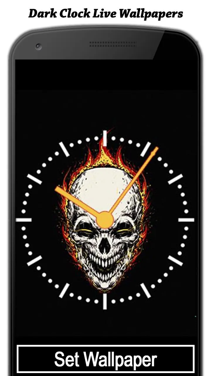 Dark Clock On Screen Live Wall | Indus Appstore | Screenshot