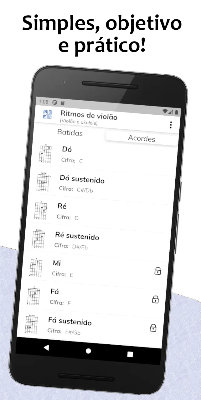 54 ritmos de violão / ukulele | Indus Appstore | Screenshot