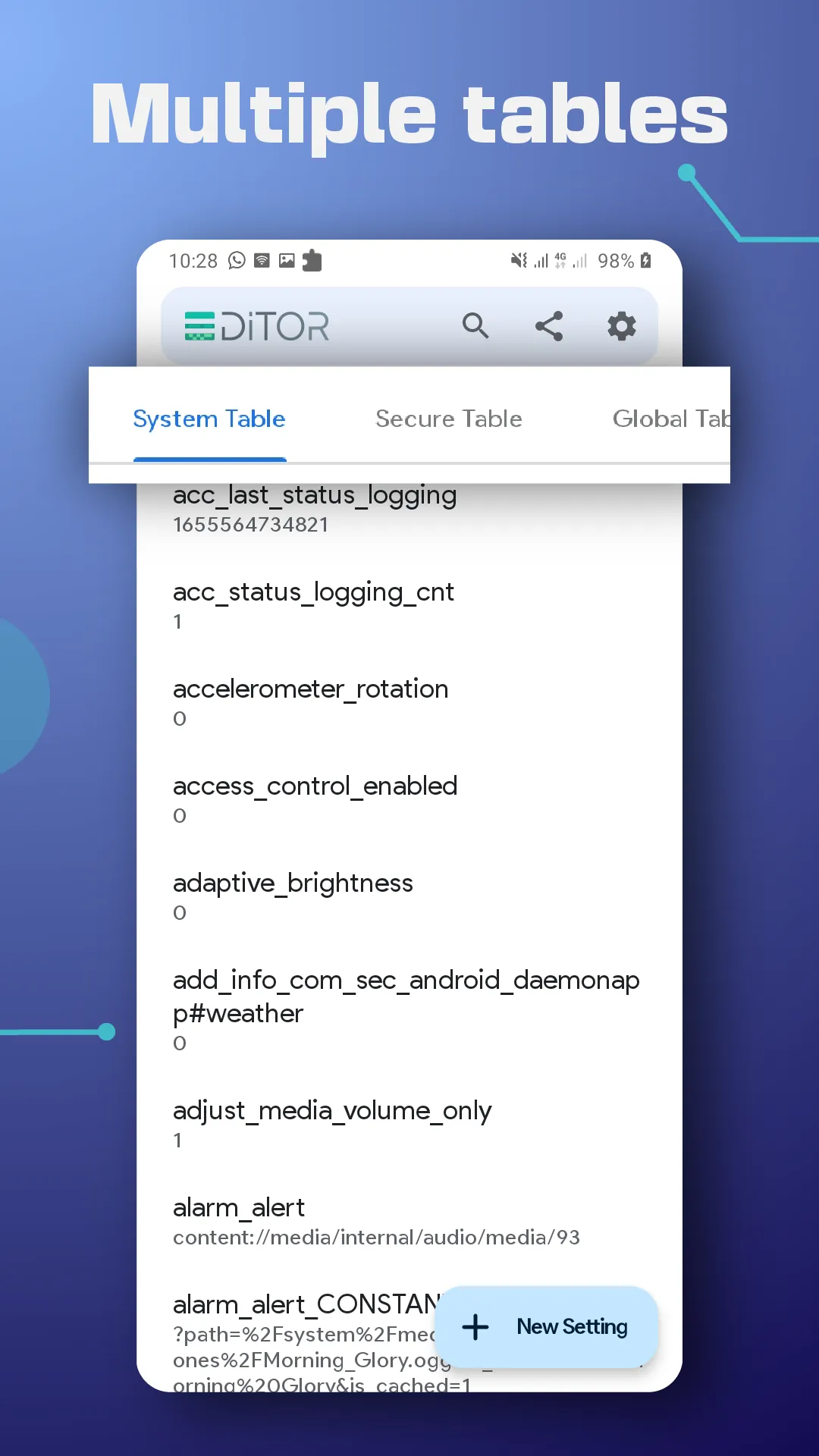 SetEdit: Settings Editor | Indus Appstore | Screenshot