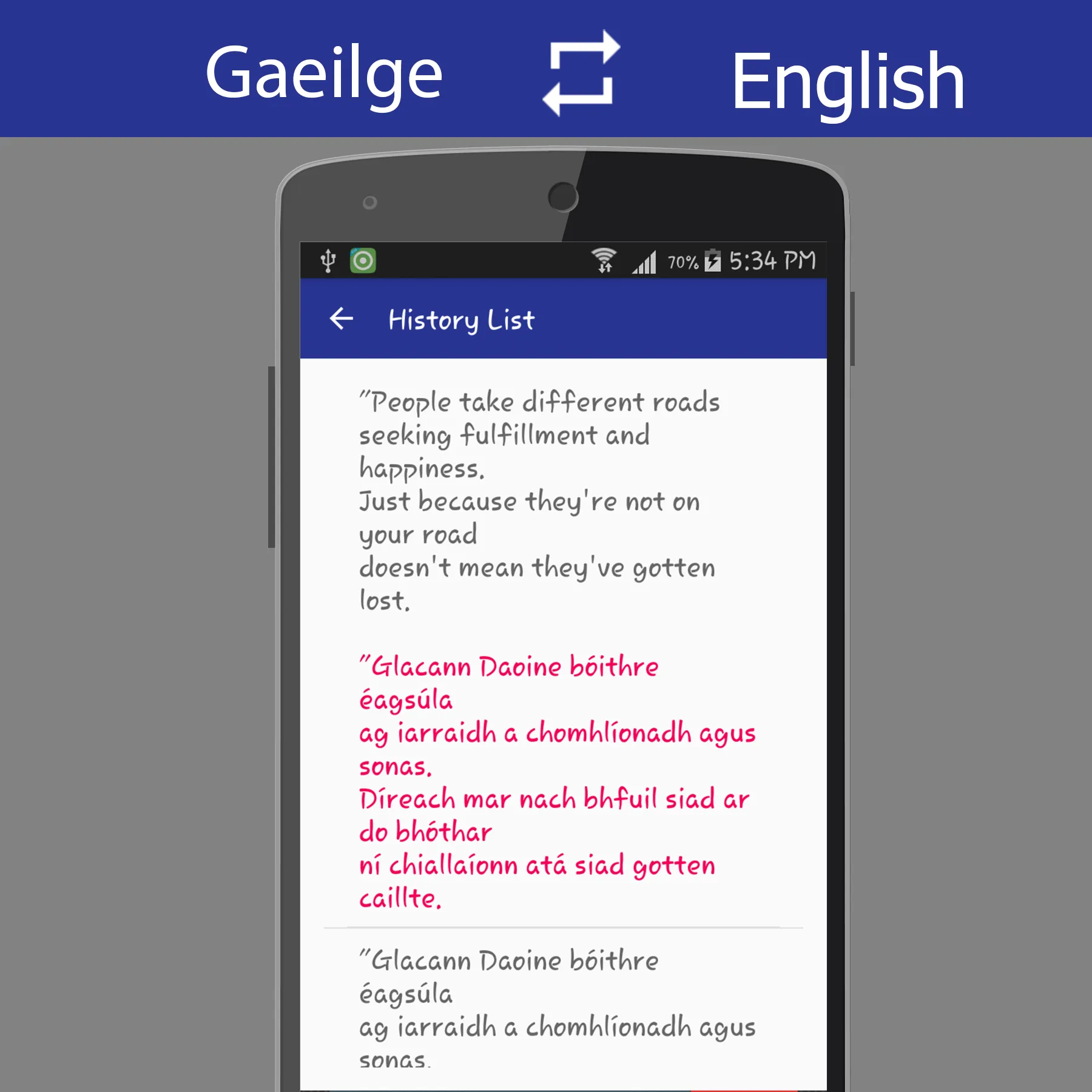 Irish English Translator | Indus Appstore | Screenshot