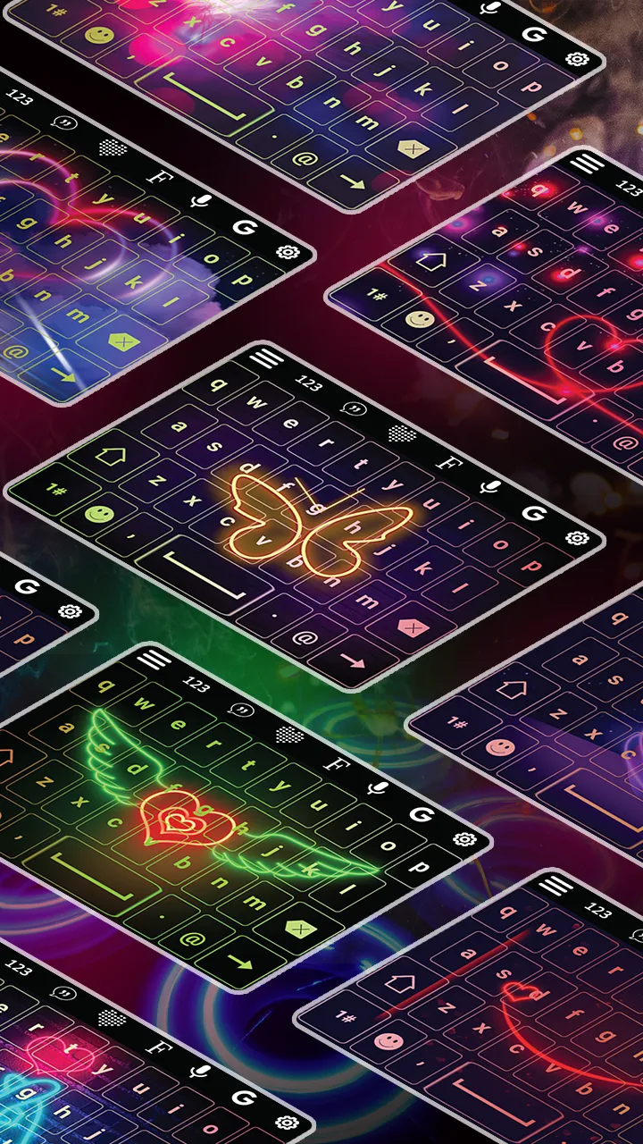 Neon Led Keyboard Photo, Emoji | Indus Appstore | Screenshot