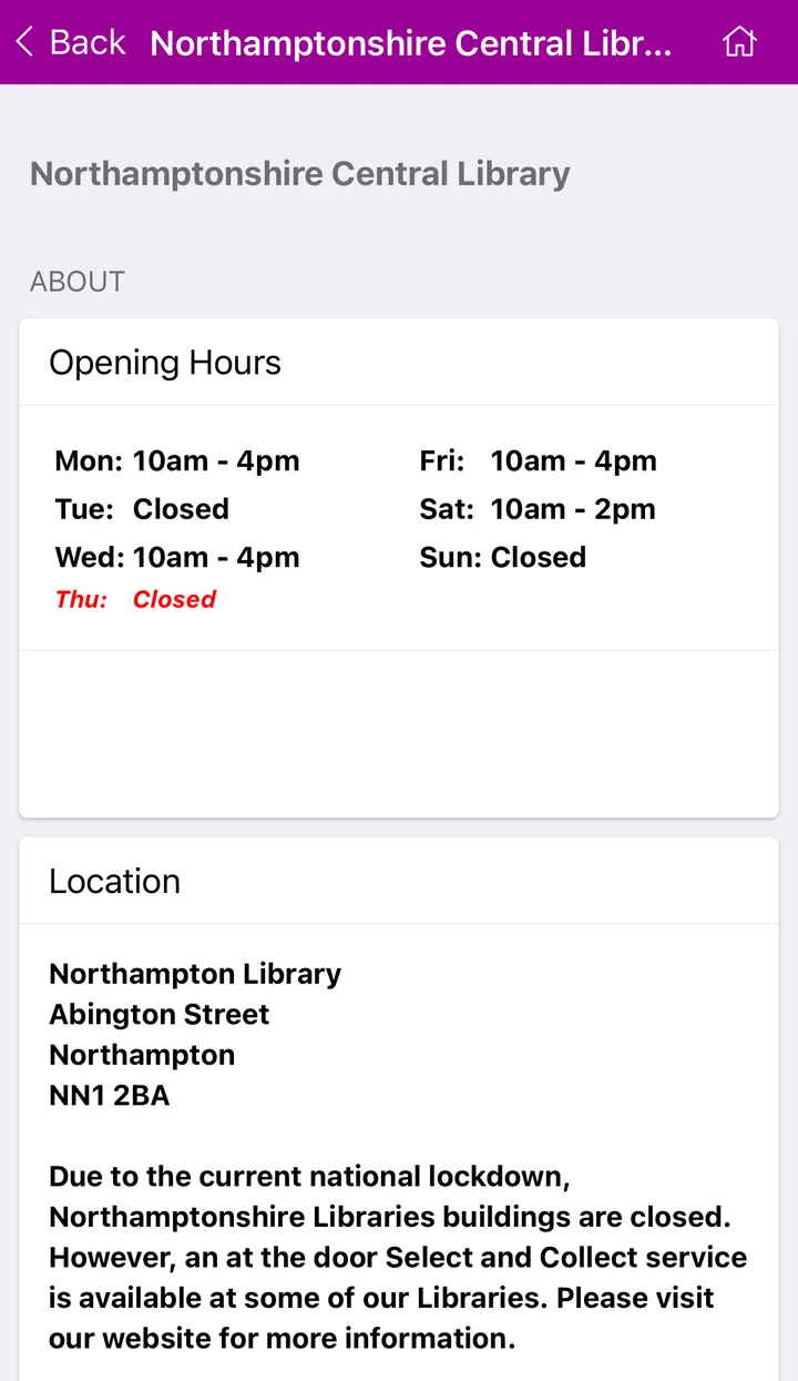 Northamptonshire Libraries | Indus Appstore | Screenshot