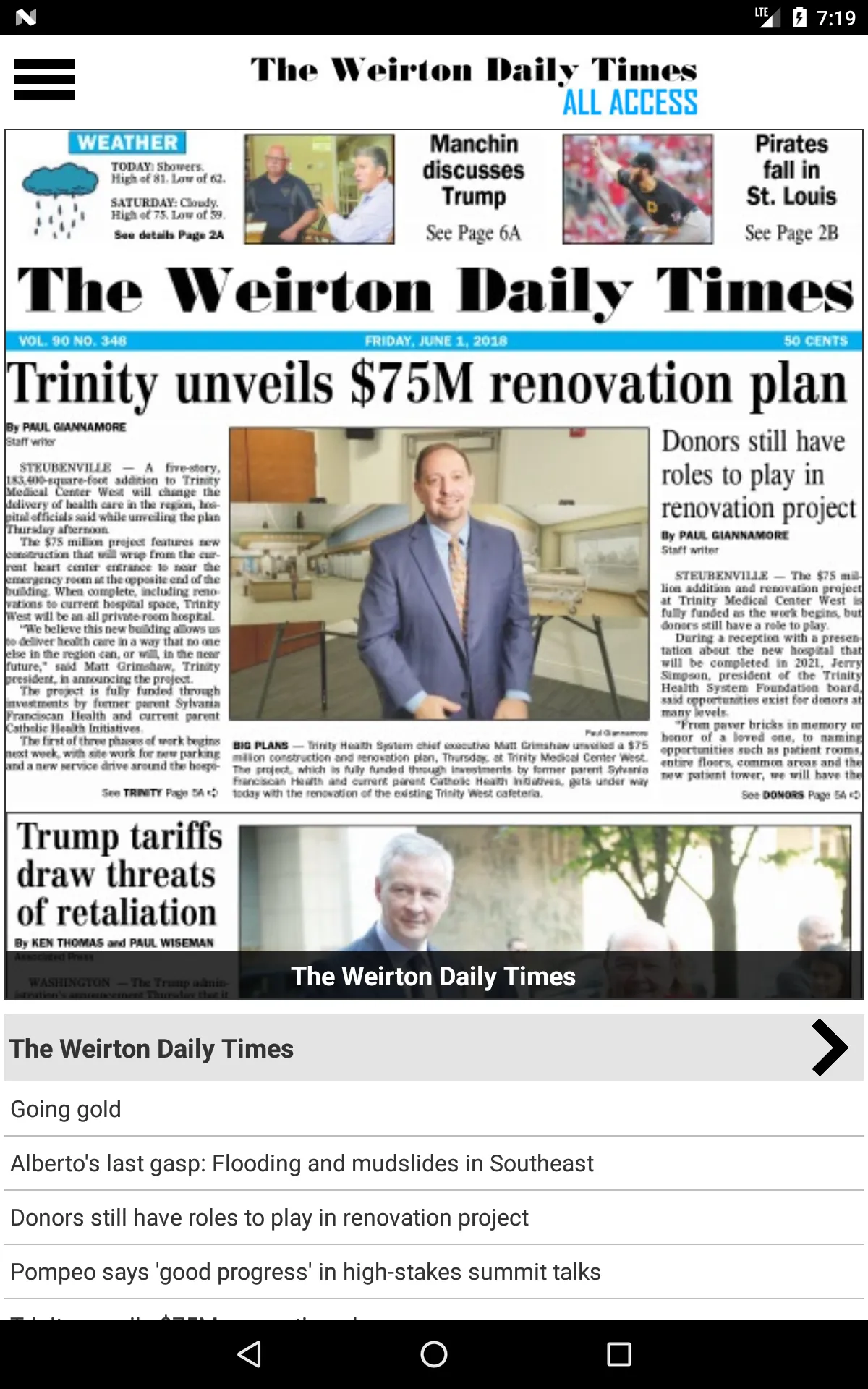 The Weirton Daily Times | Indus Appstore | Screenshot