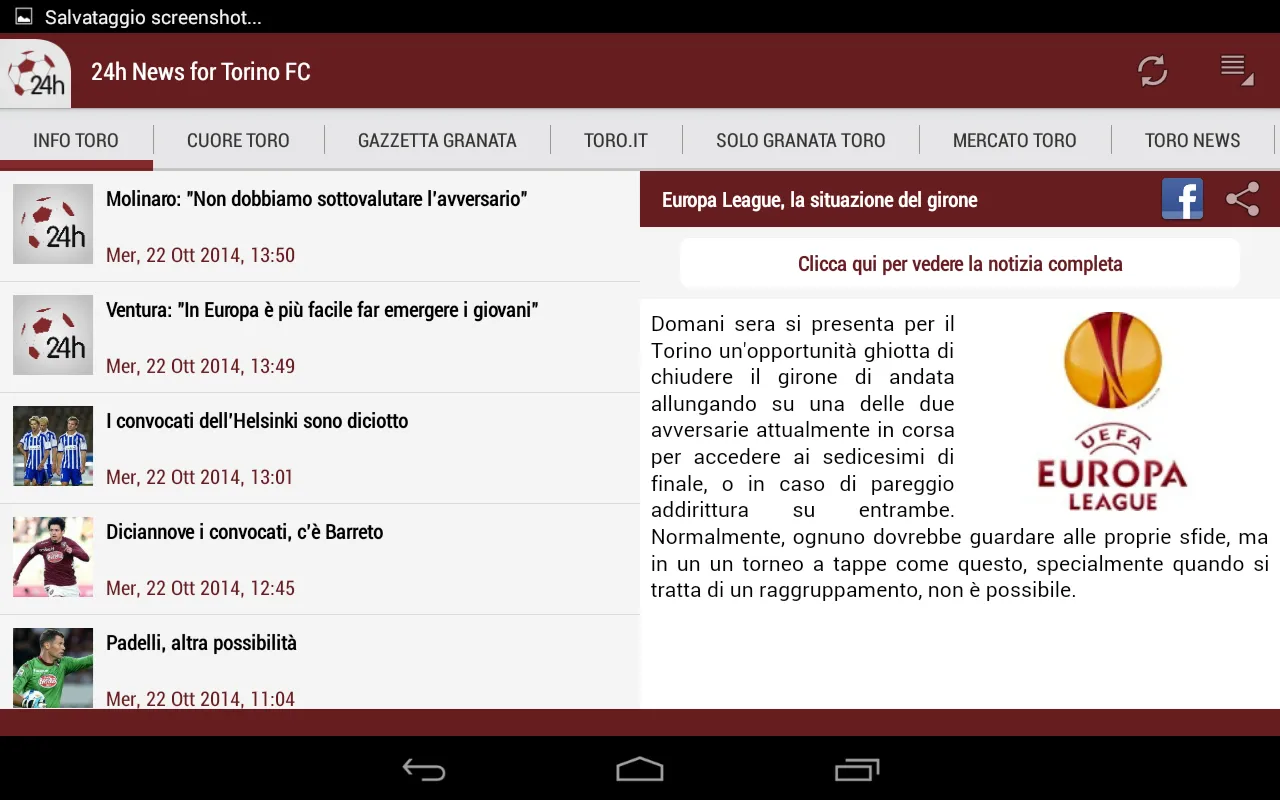 Toro Granata 24h | Indus Appstore | Screenshot