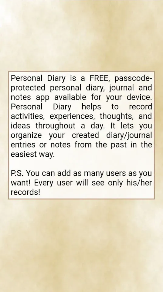 Personal Diary | Indus Appstore | Screenshot