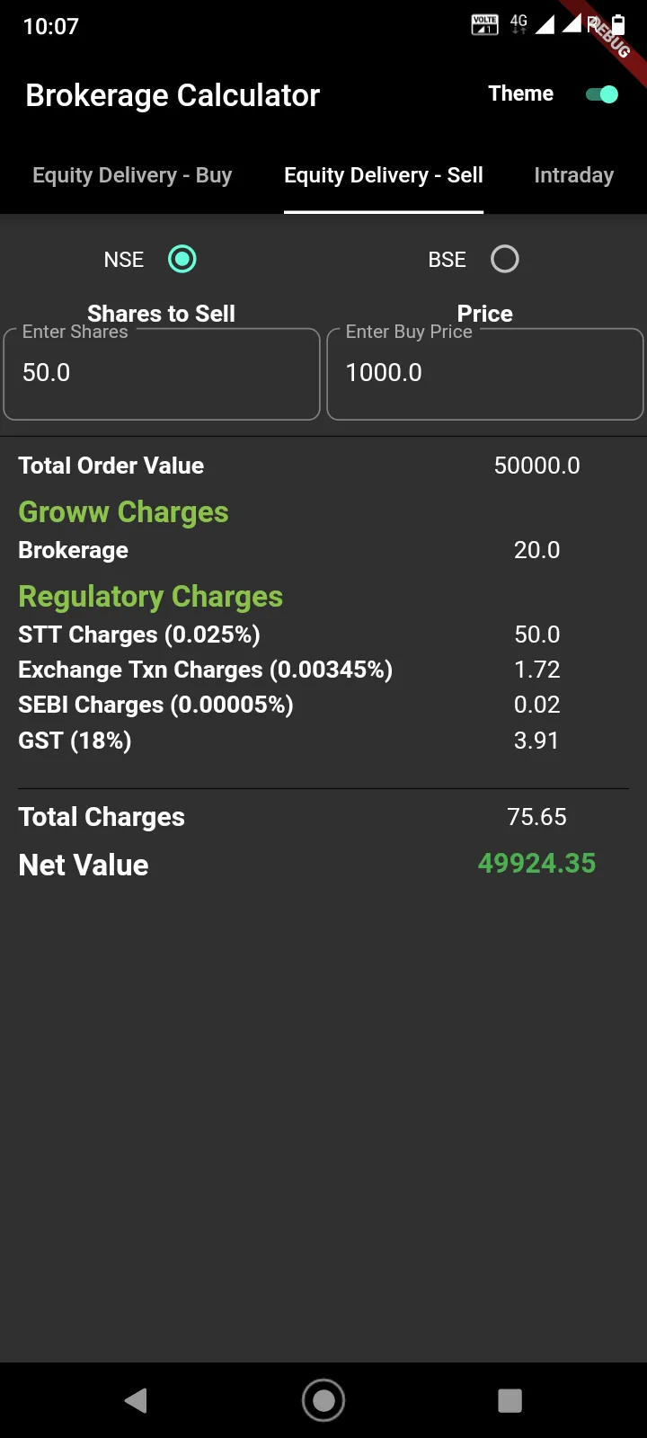 Grow Brokerage Calculator | Indus Appstore | Screenshot