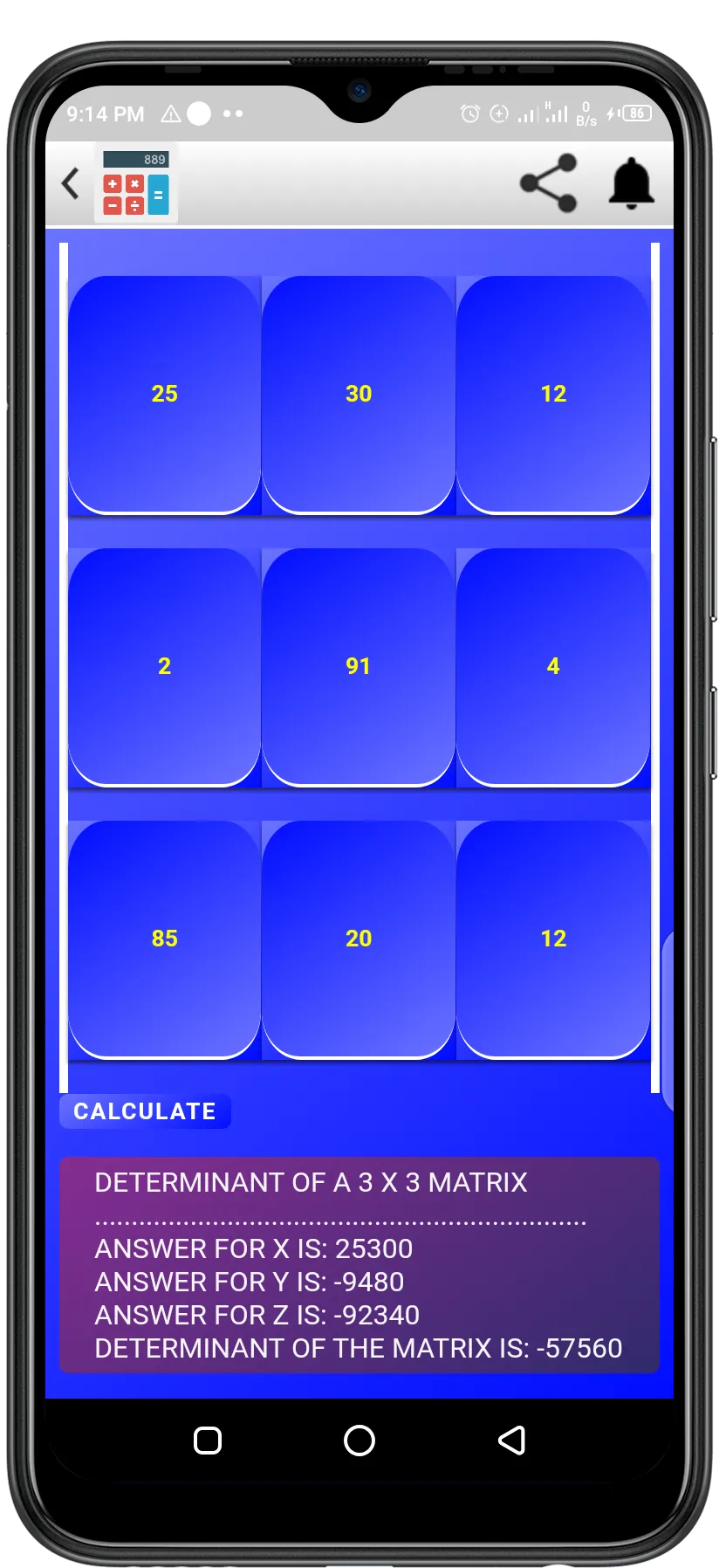 Matrix Calculator | Indus Appstore | Screenshot