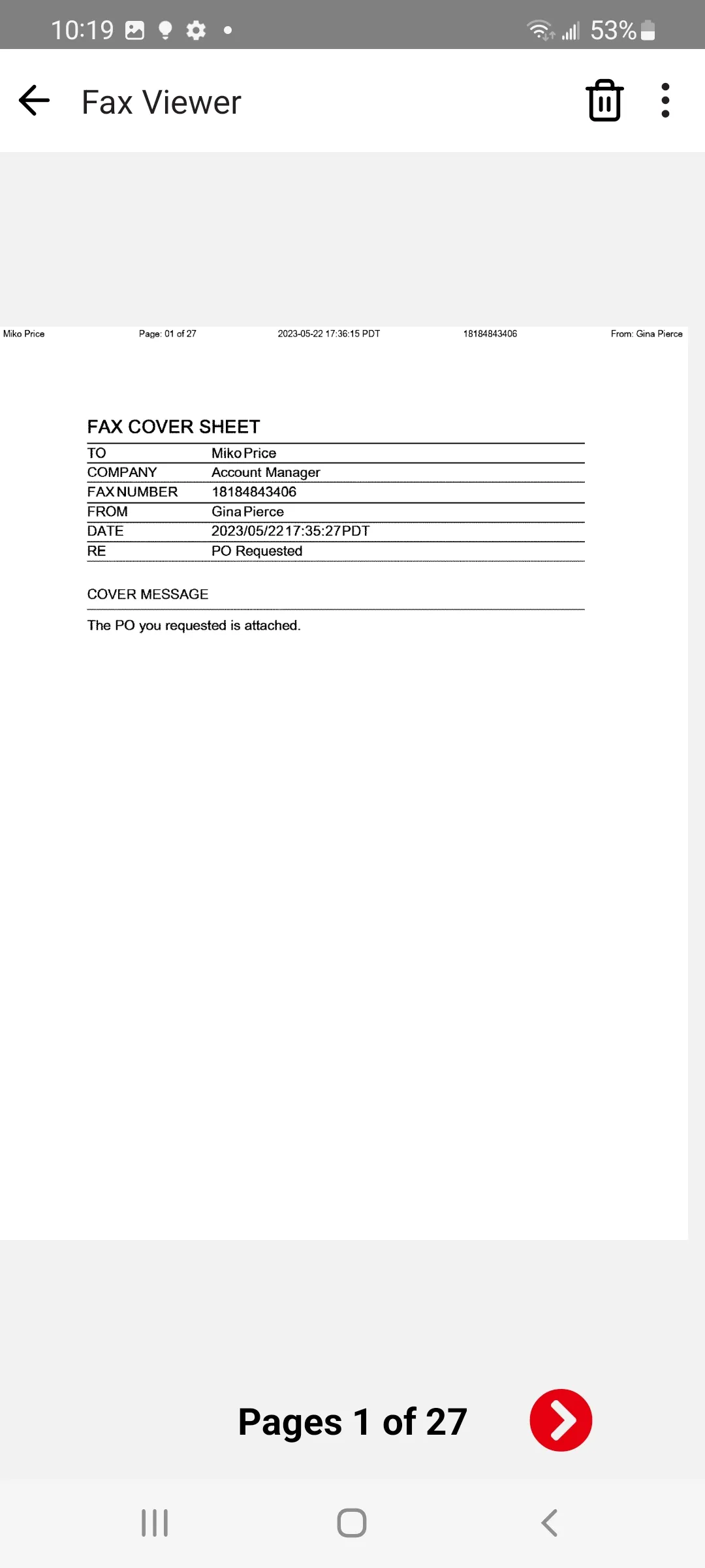 eFax Corporate Android Fax App | Indus Appstore | Screenshot