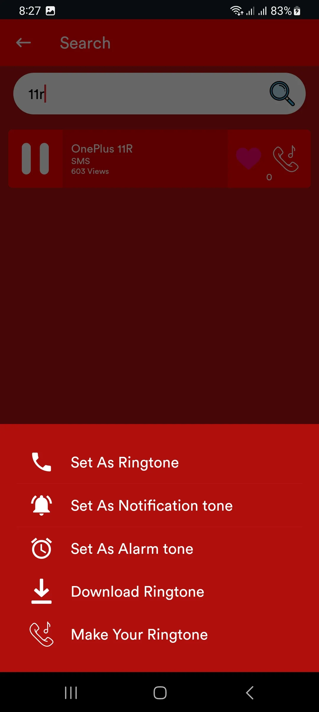 All OnePlus Mobile Ringtones | Indus Appstore | Screenshot