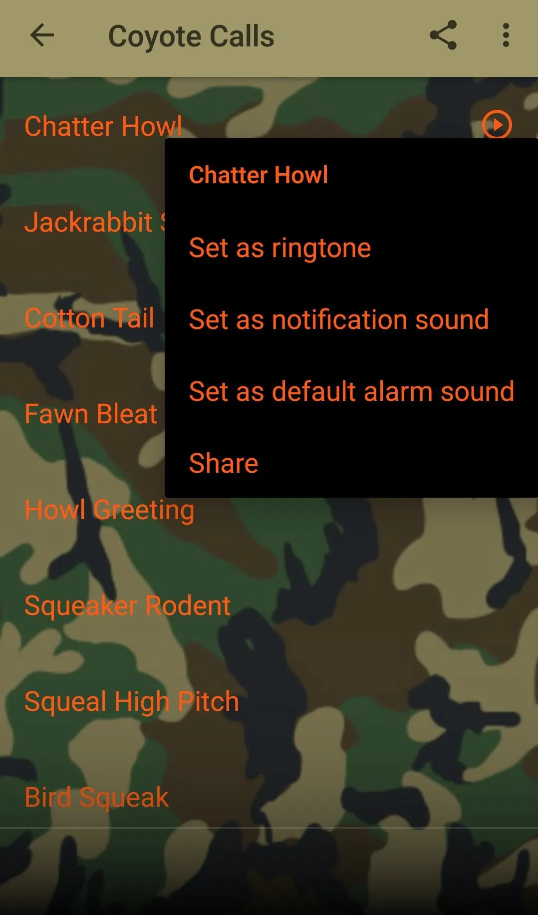 Coyote Hunting Calls | Indus Appstore | Screenshot