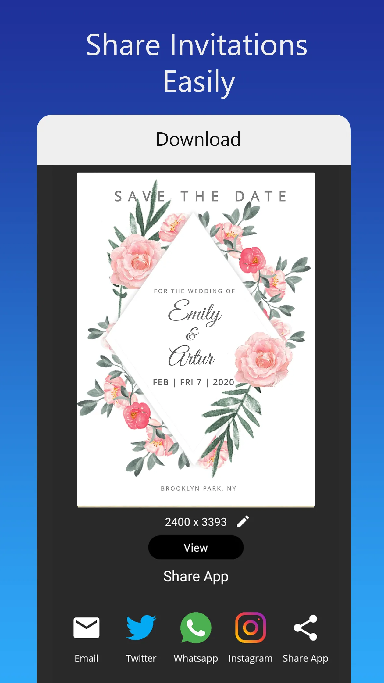 Invitation card Maker, Design | Indus Appstore | Screenshot