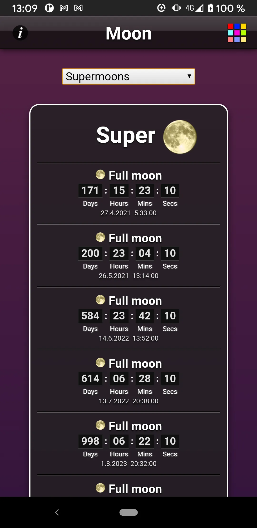 Moon Phases | Indus Appstore | Screenshot