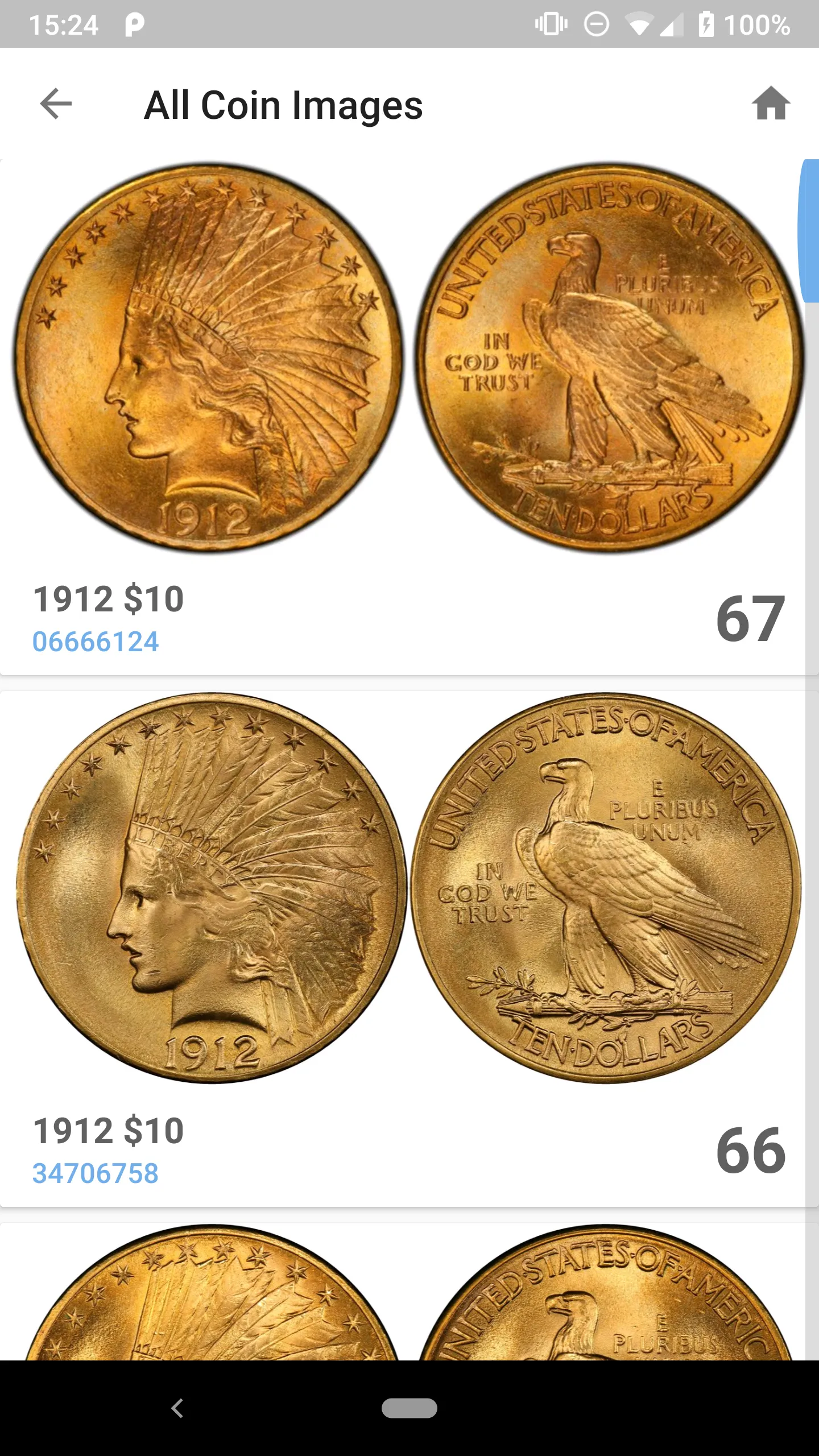 PCGS CoinFacts - U.S. Coin Val | Indus Appstore | Screenshot