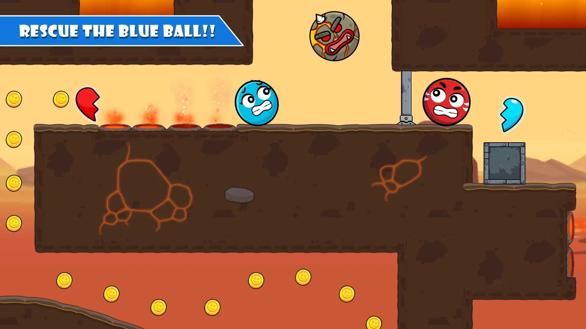 Red and Blue Ball: Cupid love | Indus Appstore | Screenshot