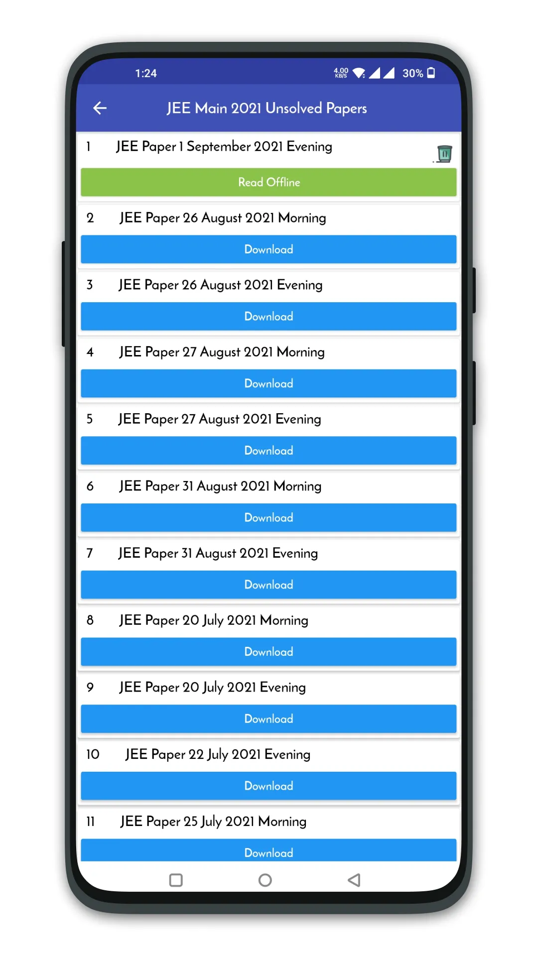 JEE Main Solved Papers | Indus Appstore | Screenshot