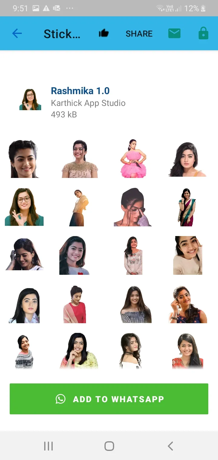 Rashmika Mandanna Stickers Lat | Indus Appstore | Screenshot