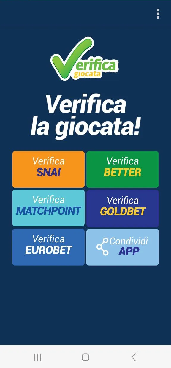 Verifica Giocata - Scommessa | Indus Appstore | Screenshot