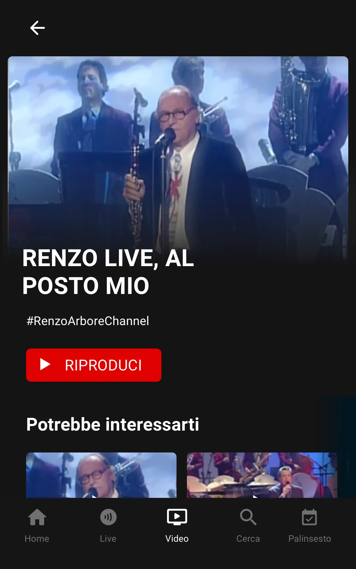 Renzo Arbore Channel | Indus Appstore | Screenshot