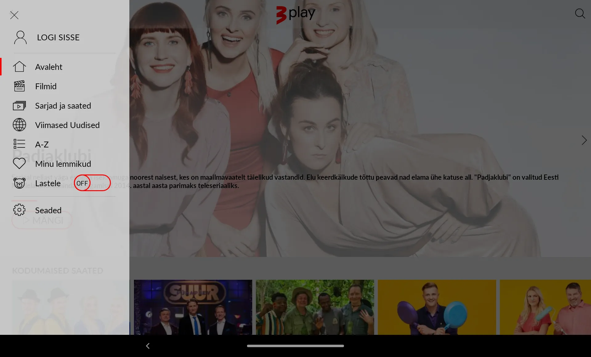 TV3 Play Eesti | Indus Appstore | Screenshot