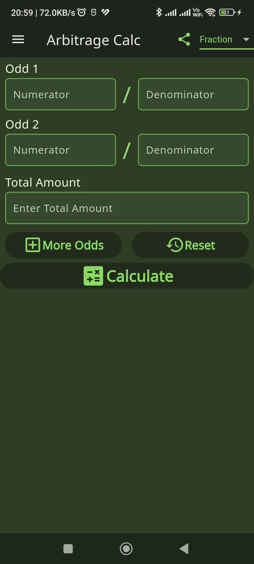 Arbitrage Calculator | Indus Appstore | Screenshot