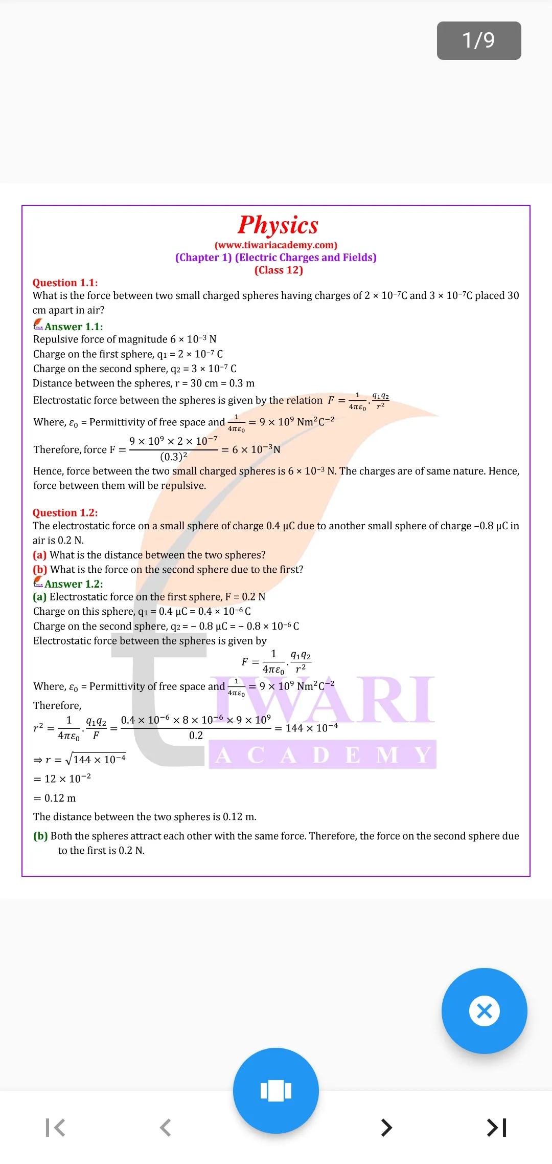 Class 12 Physics for 2023-24 | Indus Appstore | Screenshot