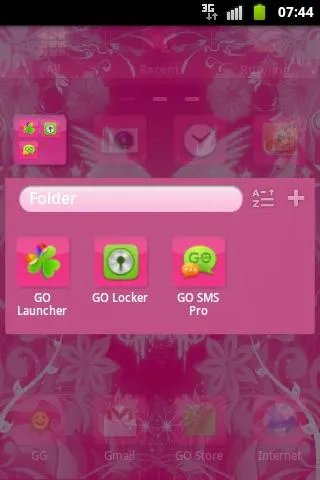 Hearts Pink Theme GO Launcher | Indus Appstore | Screenshot