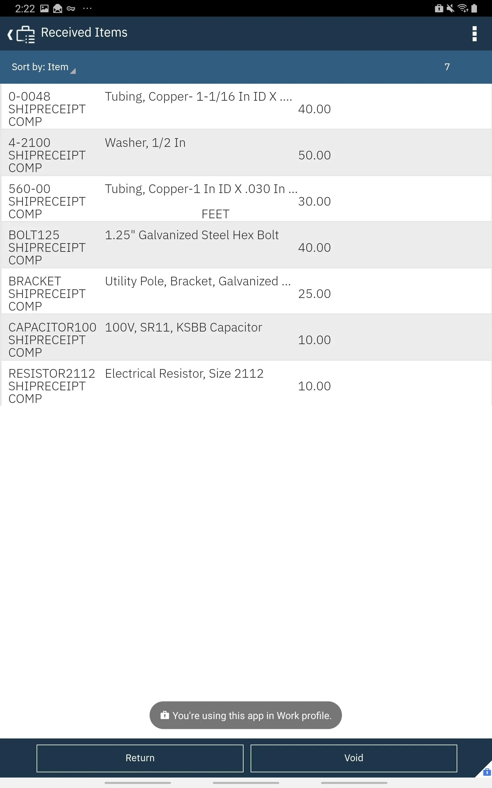 IBM Maximo Transfers Receipts | Indus Appstore | Screenshot