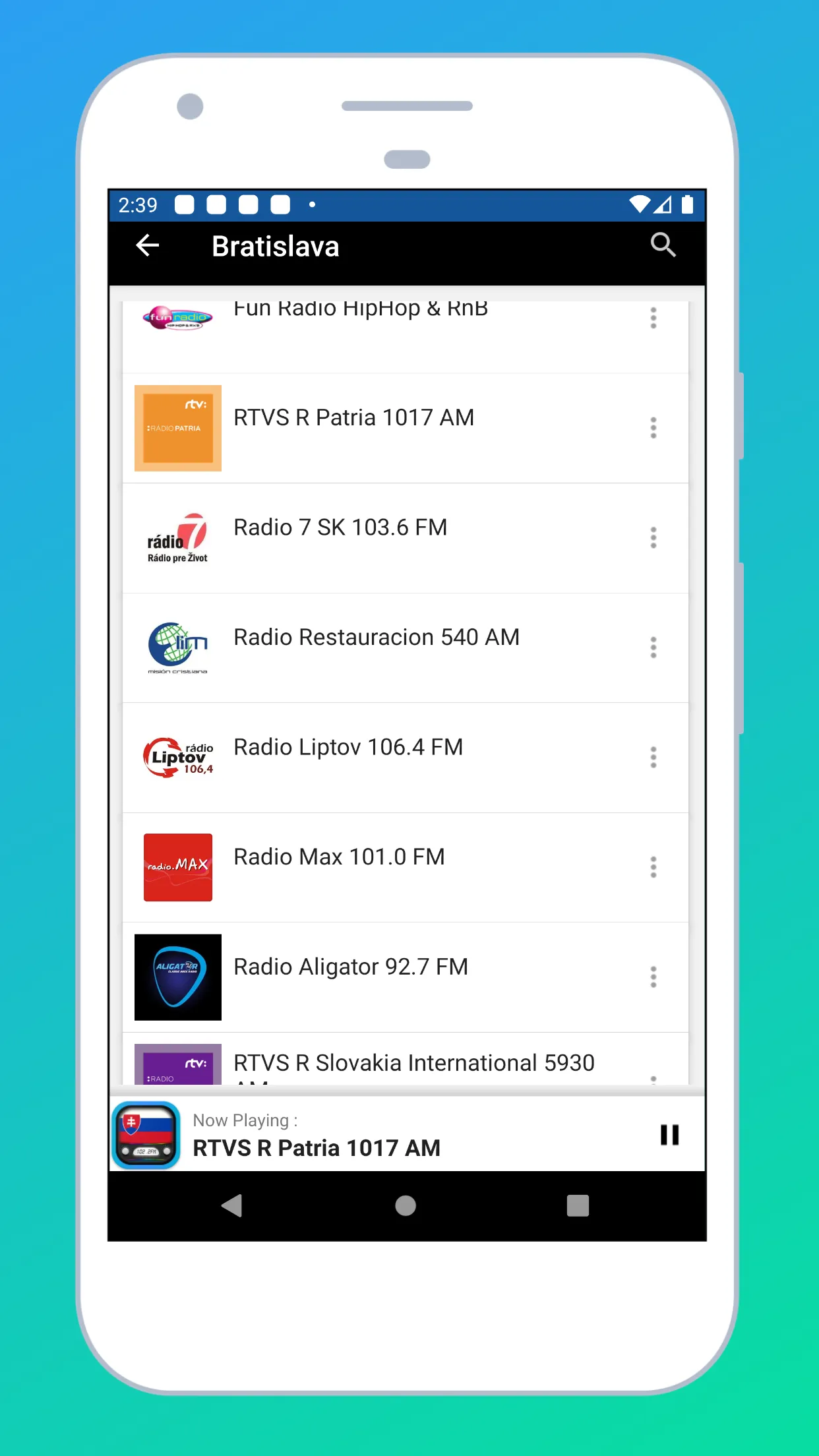 Radio Slovakia + FM Radio SK | Indus Appstore | Screenshot