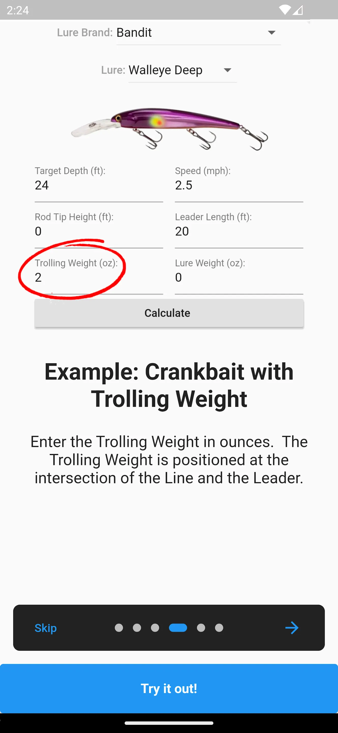 Troll Master Depth Calculator | Indus Appstore | Screenshot