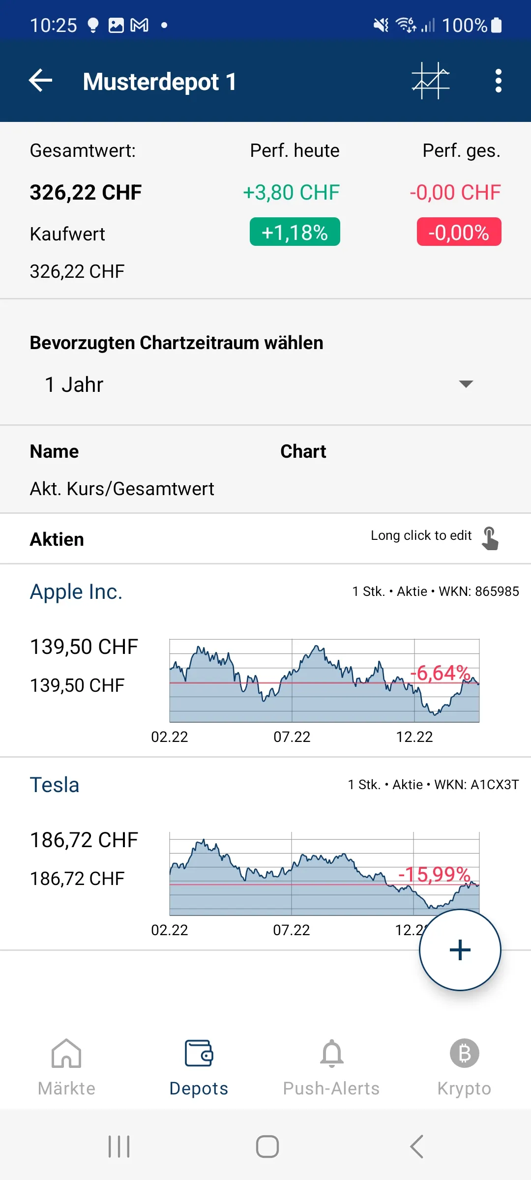 finanzen.ch Börse & Aktien | Indus Appstore | Screenshot