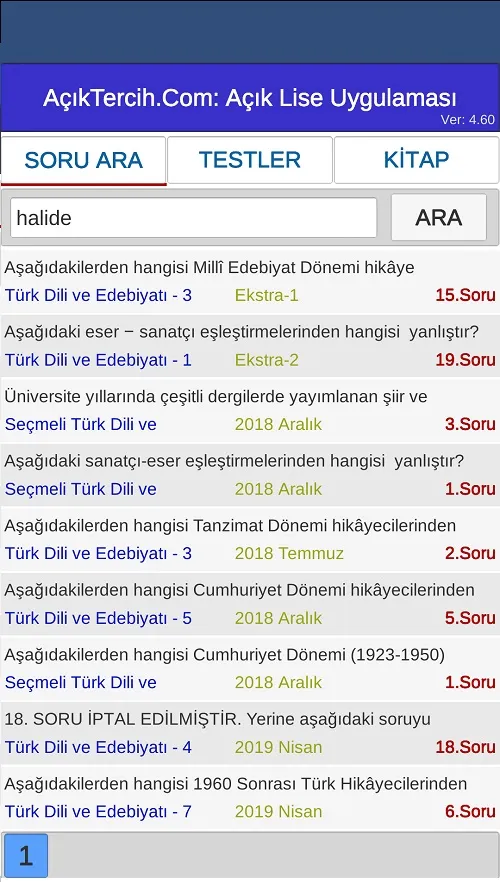 Açık Tercih Açık Lise Test Çöz | Indus Appstore | Screenshot