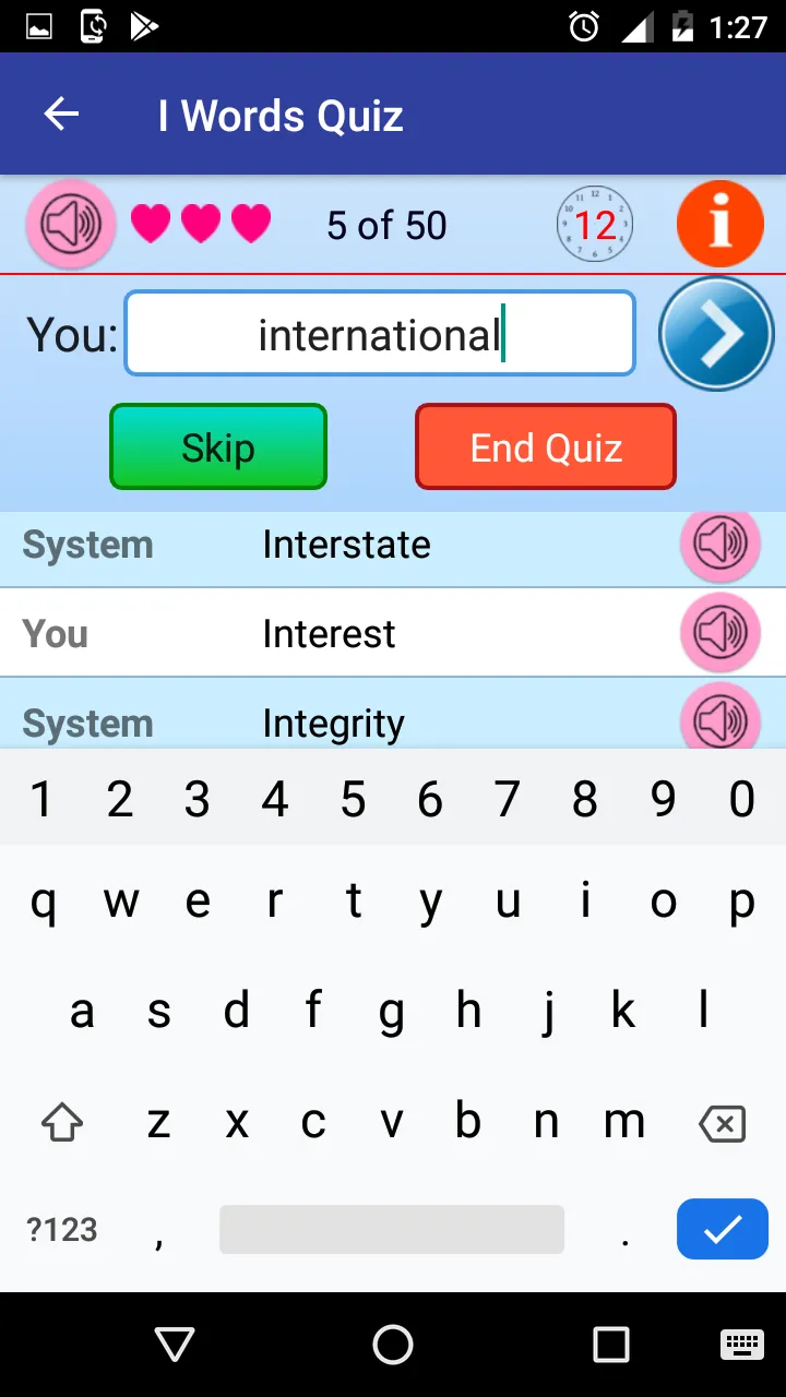 Start With - Spelling Quiz | Indus Appstore | Screenshot