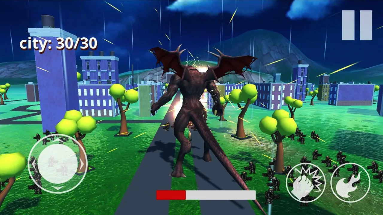 Dragon Vs Crowd Distruct City | Indus Appstore | Screenshot