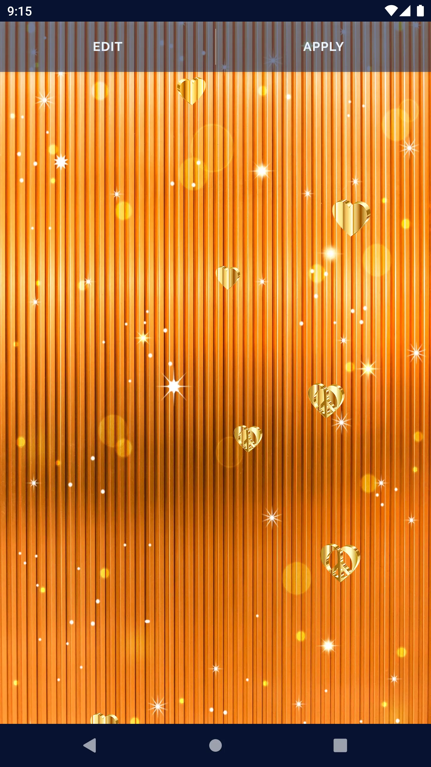 Gold 4K Hearts Live Wallpaper | Indus Appstore | Screenshot