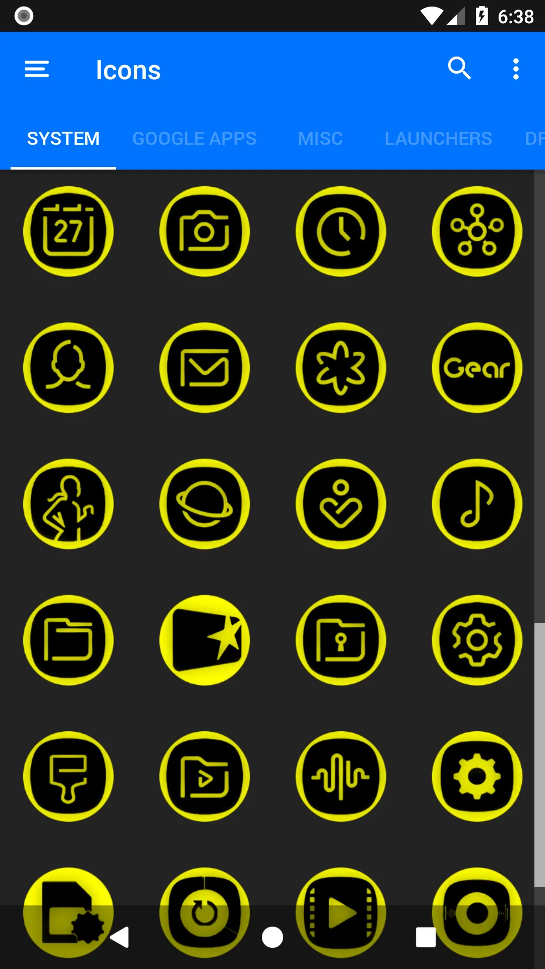 Oreo Yellow Icon Pack P2 | Indus Appstore | Screenshot