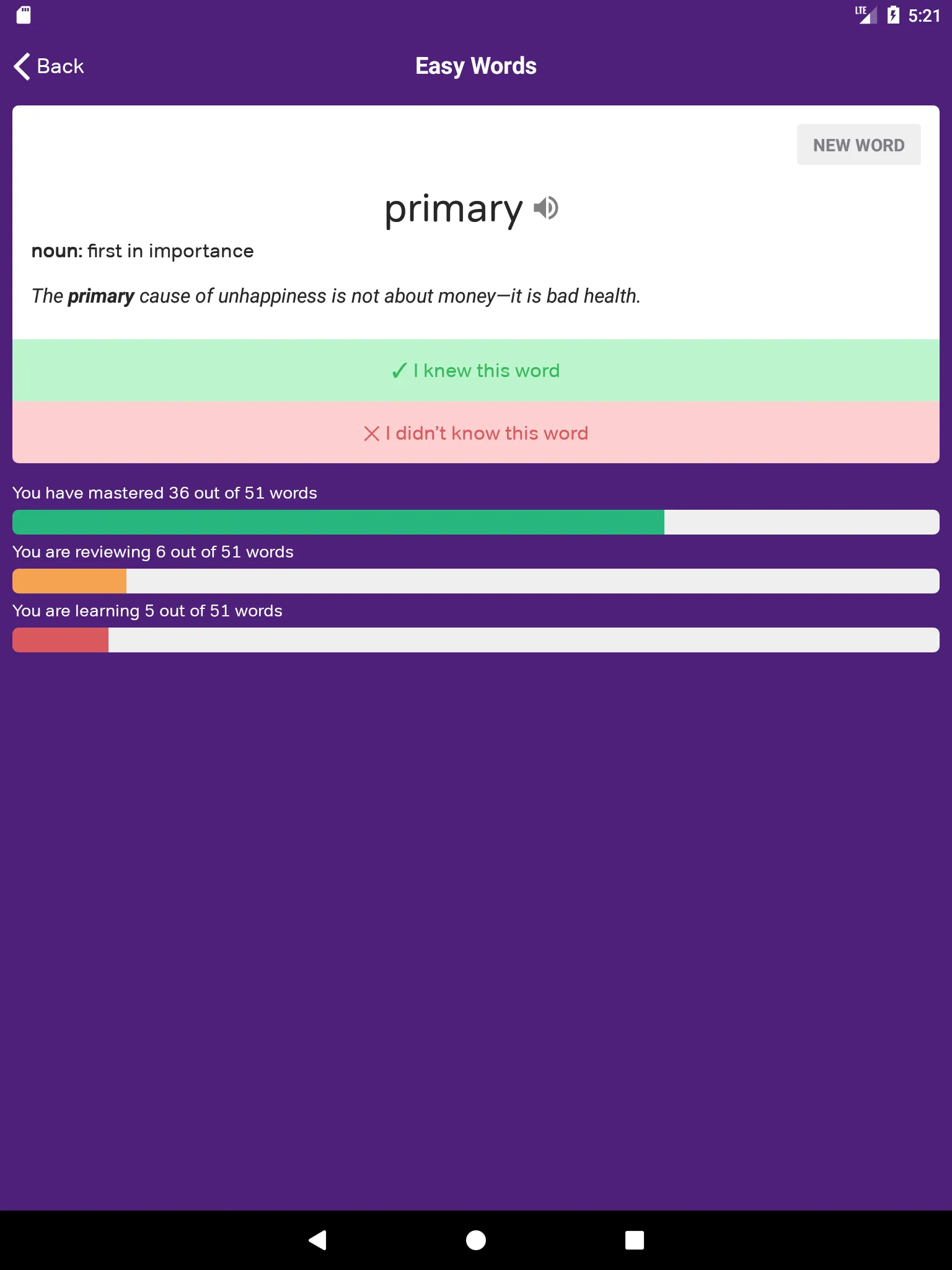 TOEFL English Vocabulary Cards | Indus Appstore | Screenshot