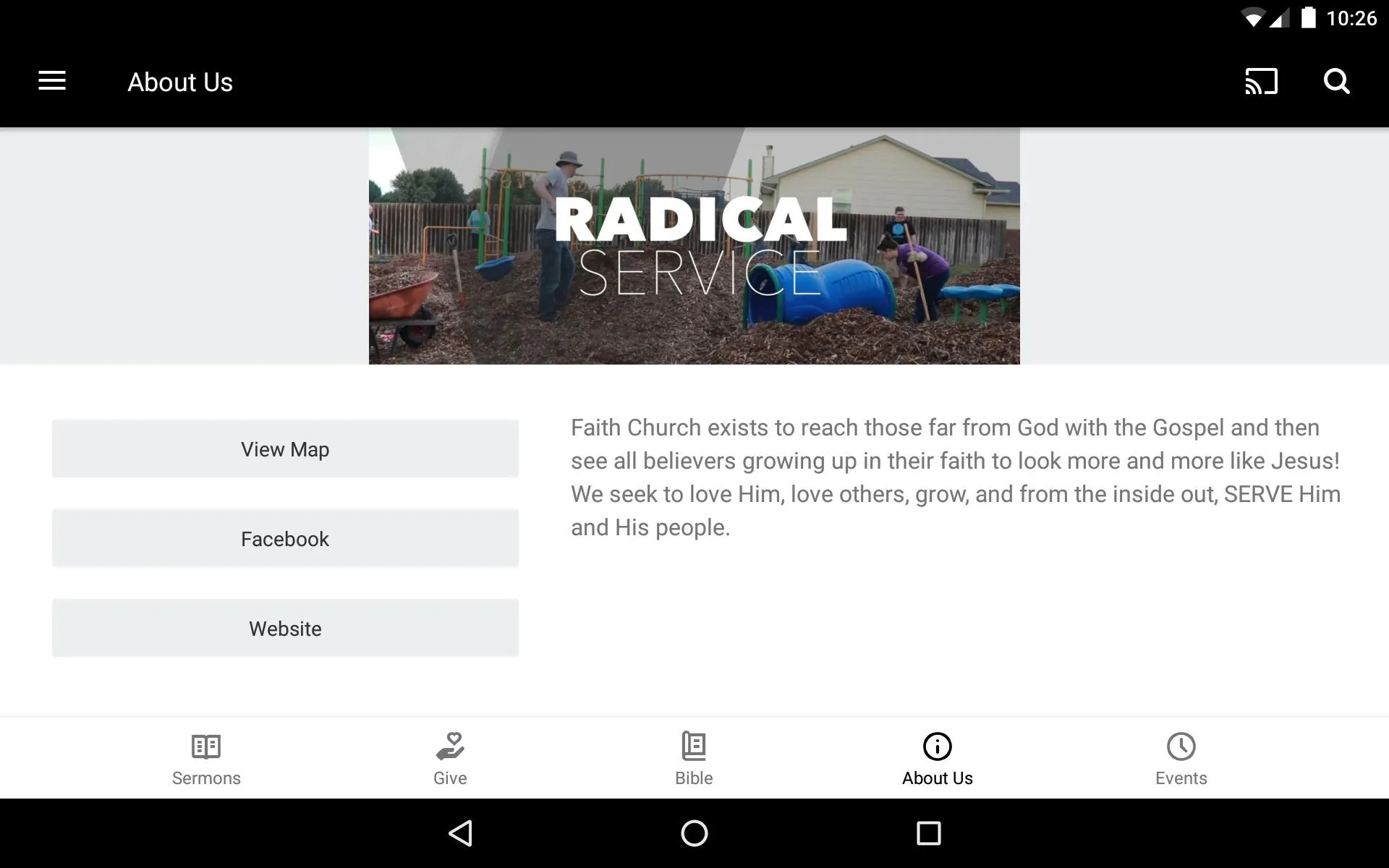 Faith Church VC | Indus Appstore | Screenshot