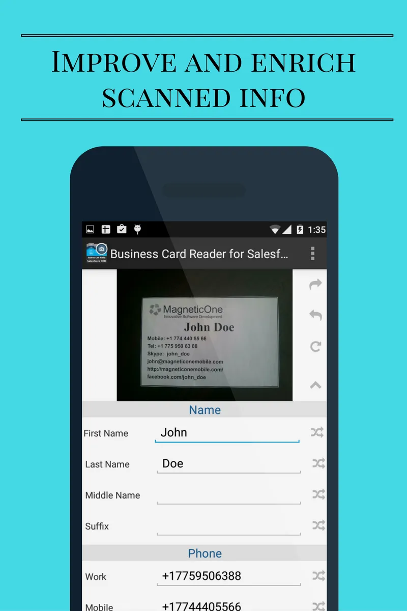 Salesforce Business Card Scann | Indus Appstore | Screenshot