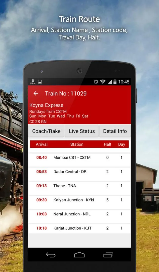 Indian Railway Time Table | Indus Appstore | Screenshot