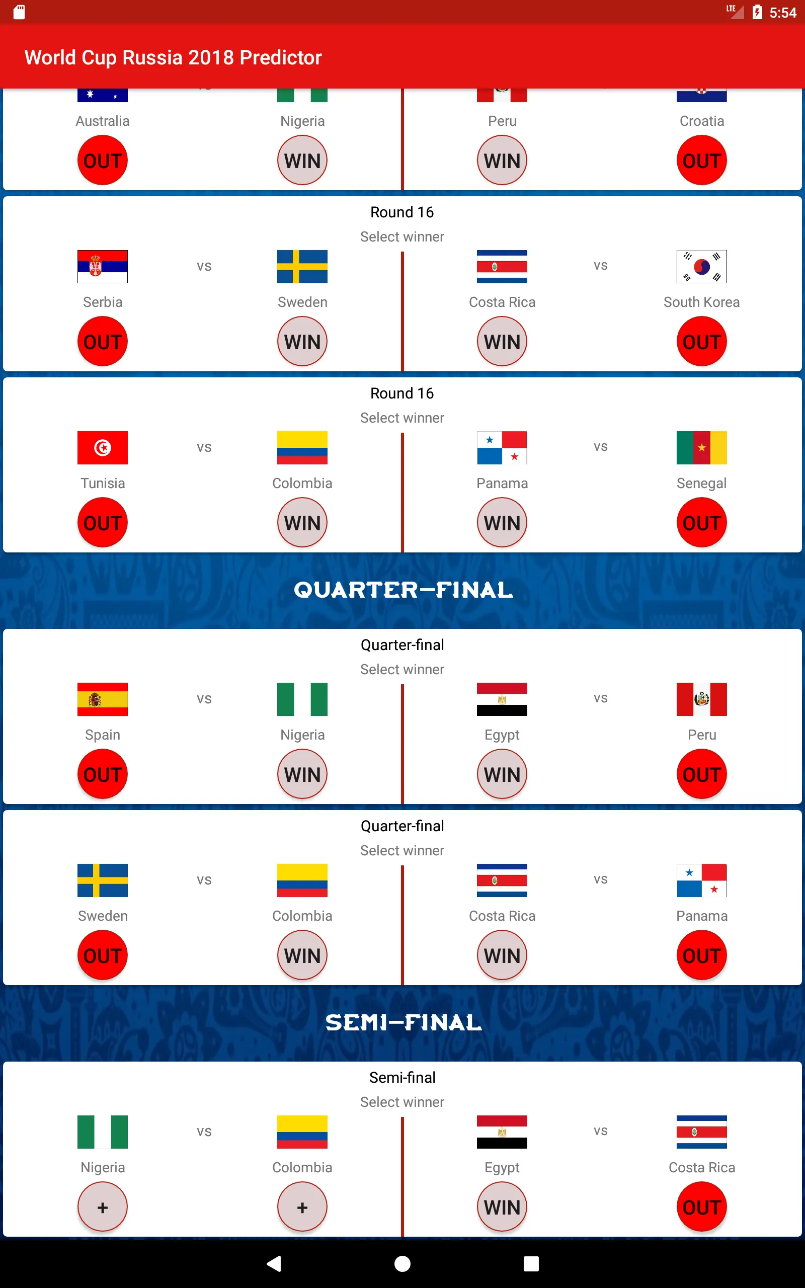 World Cup Russia 2018 Predicto | Indus Appstore | Screenshot