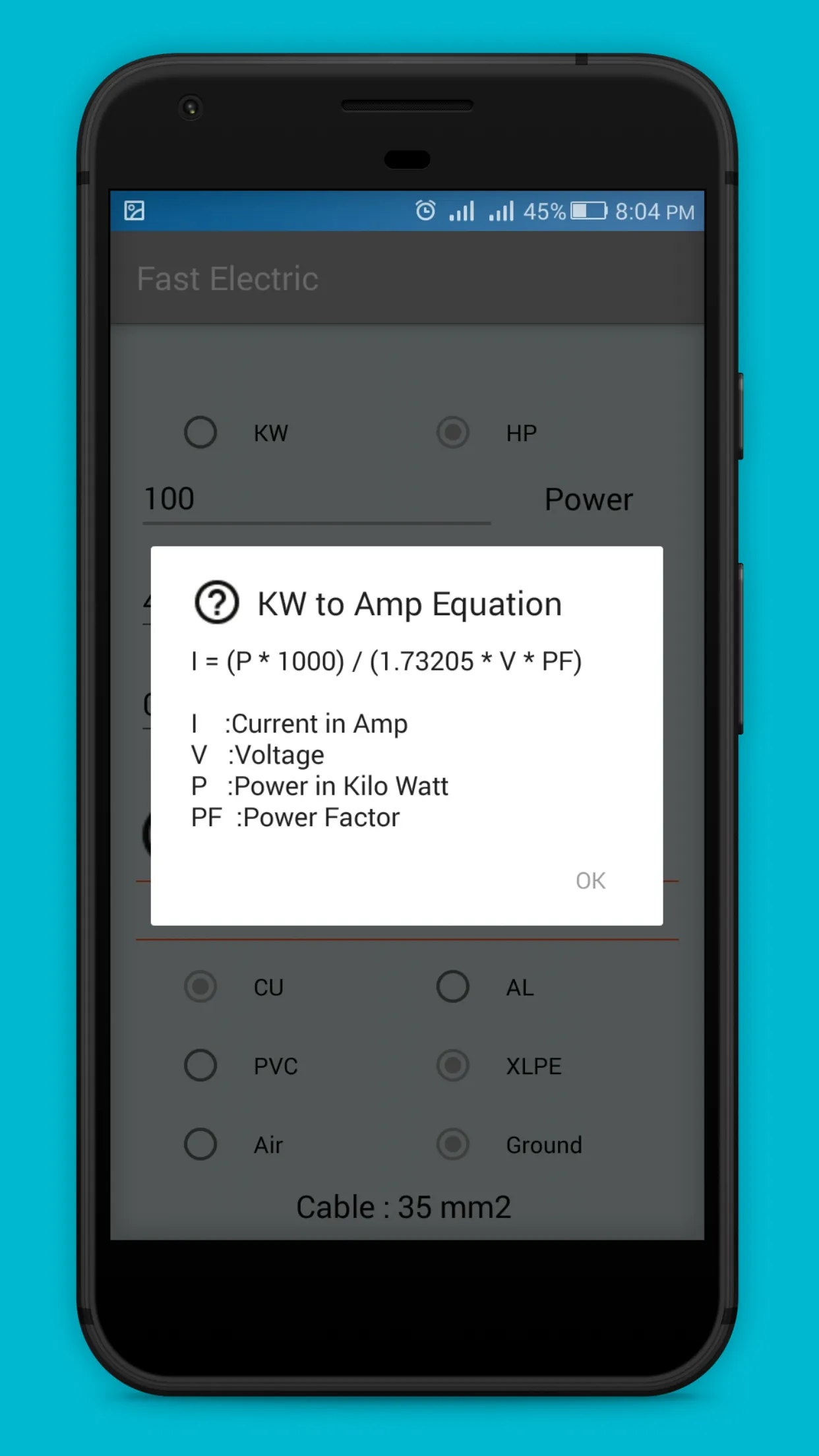 Fast electrical calculations | Indus Appstore | Screenshot