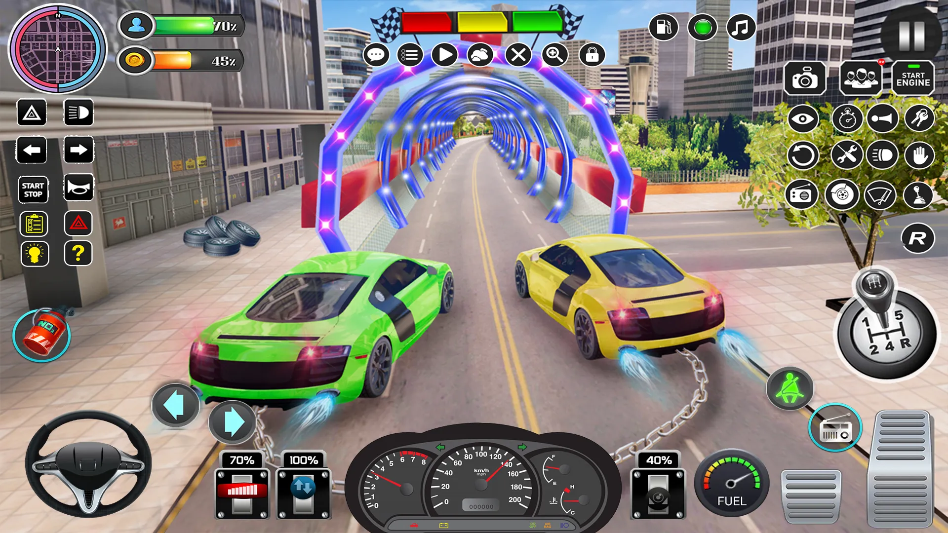 Chained Car Racing Stunts Game | Indus Appstore | Screenshot