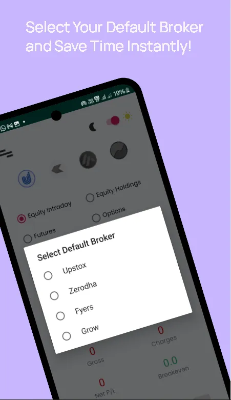 Brokerage Calc :Upstox Zerodha | Indus Appstore | Screenshot