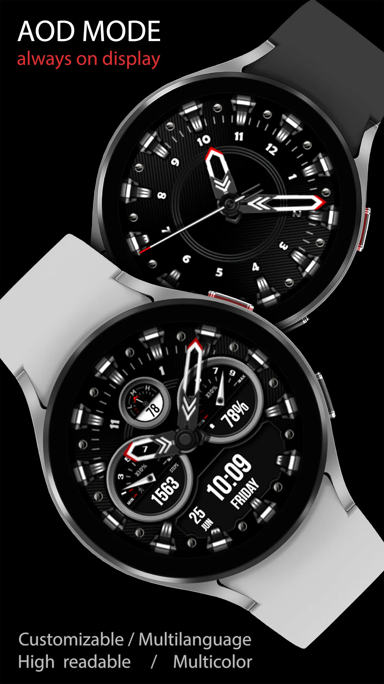 WFP 225 Hybrid watch face | Indus Appstore | Screenshot