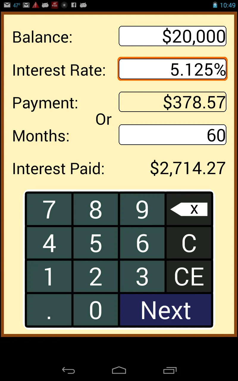 Payoff Calculator | Indus Appstore | Screenshot