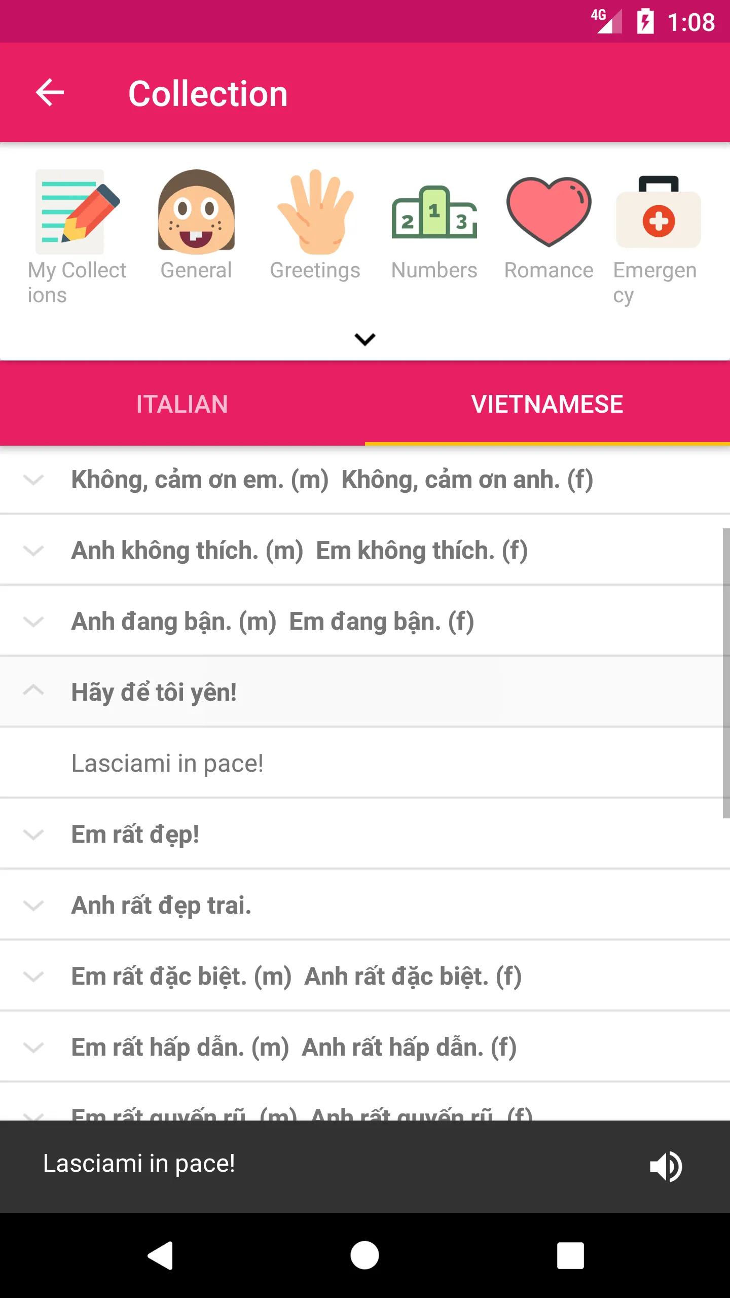 Italian Vietnamese Dictionary | Indus Appstore | Screenshot